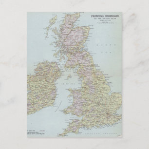 Postal Principales carreteras de las Islas Británicas