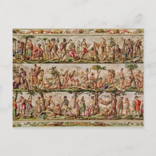 Postal Principales pueblos de las Américas, c.1798-99