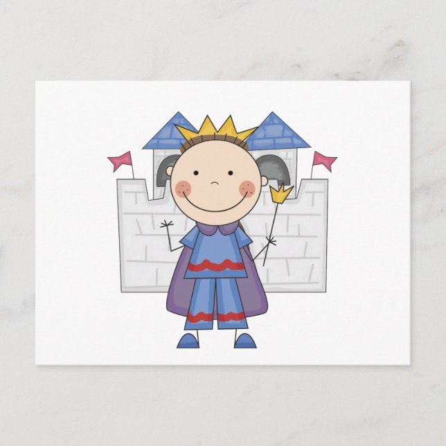 Postal Príncipe en el castillo camisetas y regalos (Anverso)