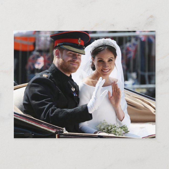 Postal Príncipe Harry y Meghan Markle Boda Real (Anverso)
