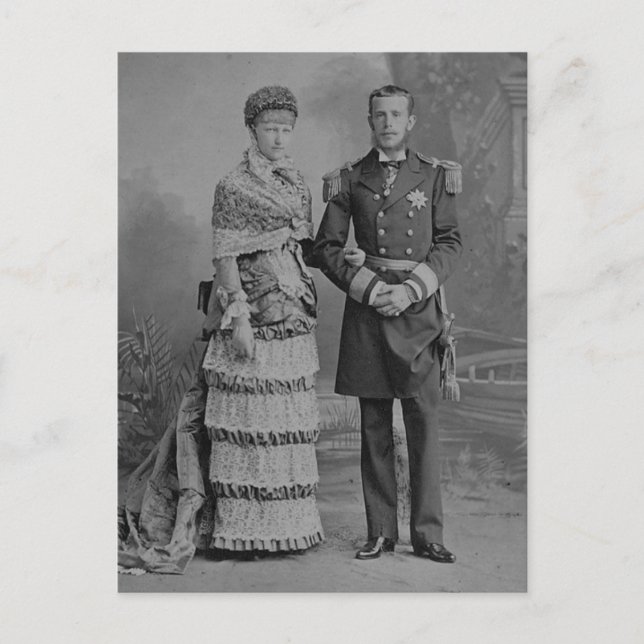 Postal Príncipe heredero Rudolf de Austria y Stephanie (Anverso)