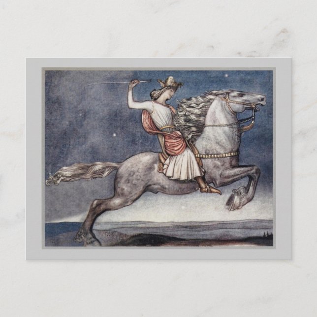 Postal Príncipe lanzando una lanza (Anverso)