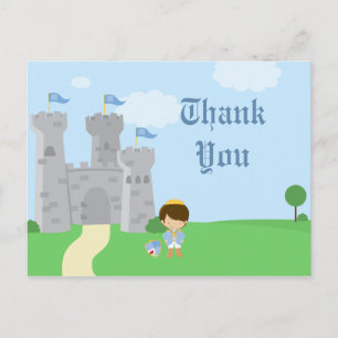 Postal Príncipe real encantadores chicos cumpleaños tarje
