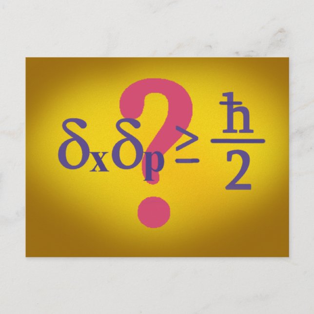 Postal Principio de incertidumbre de Heisenberg (Anverso)