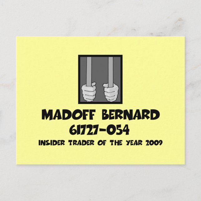 Postal Prisión Anti Bernard Madoff (Anverso)