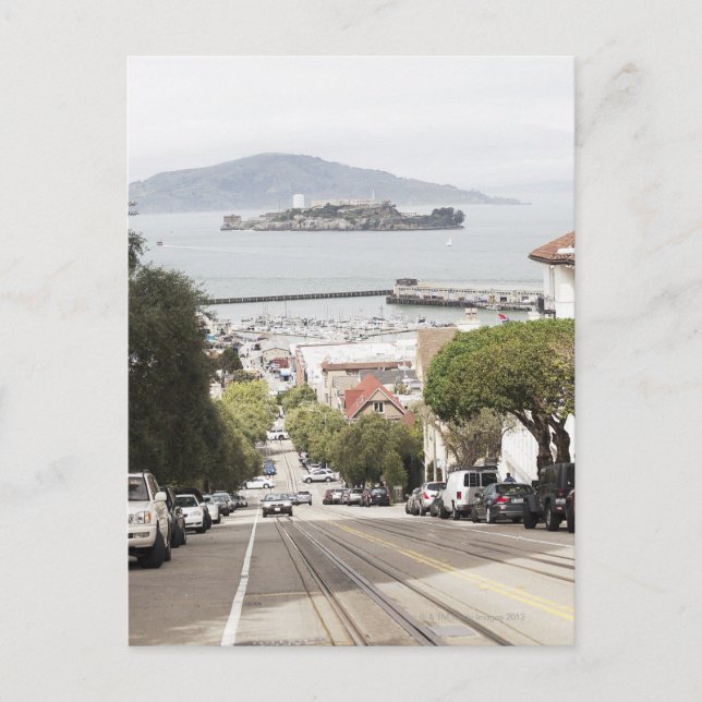 Postal Prisión de Alcatraz vista desde San Francisco (Anverso)