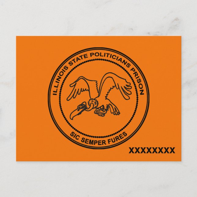 Postal Prisión de políticos estatales de Illinois (Anverso)