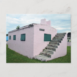 Postal Prisión histórica rosa en Bahamas, ciénaga verde d