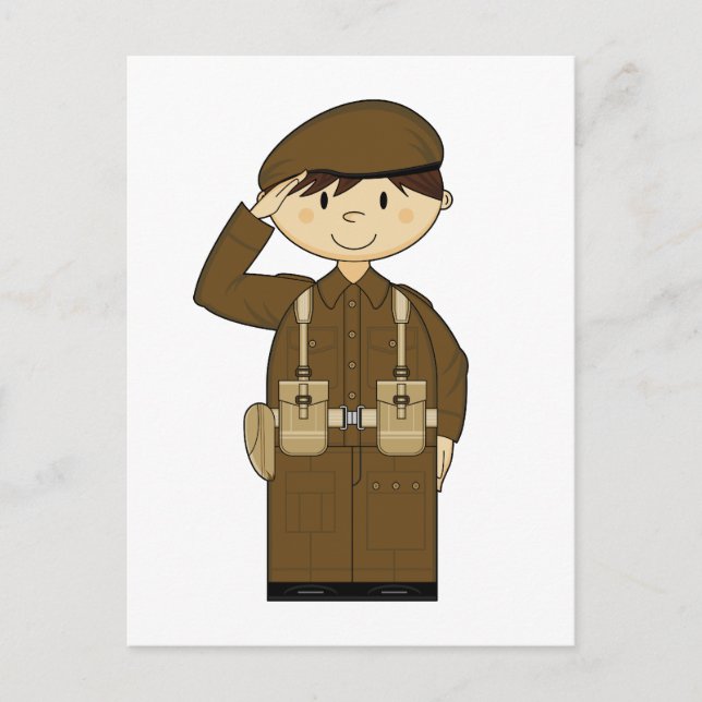 Postal privada del ejército británico de la Segund (Anverso)
