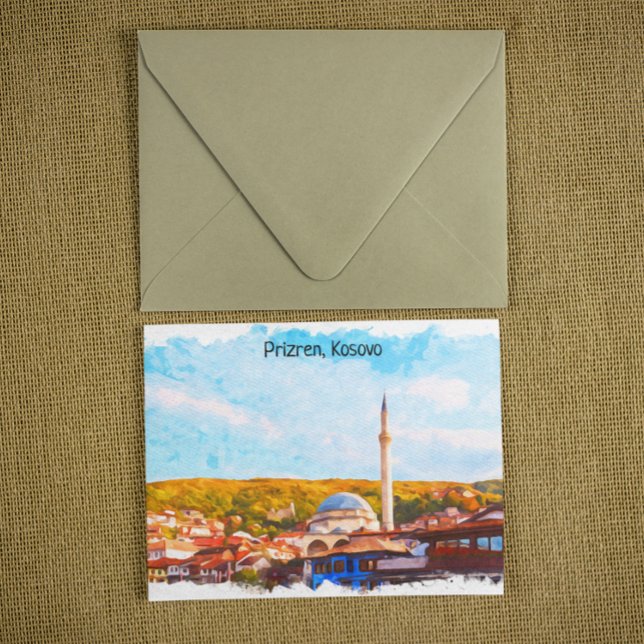 Postal Prizren Kosovo sinan pasha mezquita (cool prizren kosovo travel postcard)