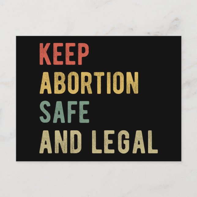 Postal Pro Aborto - Mantenga el aborto seguro y legal (Anverso)