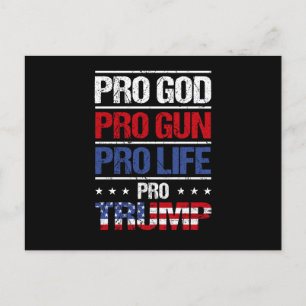 Postal Pro Dios Pro Gun Pro Life Pro Trump Elección