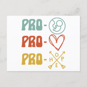 Postal Pro-Life Pro-Love Pro-Hope Vintage