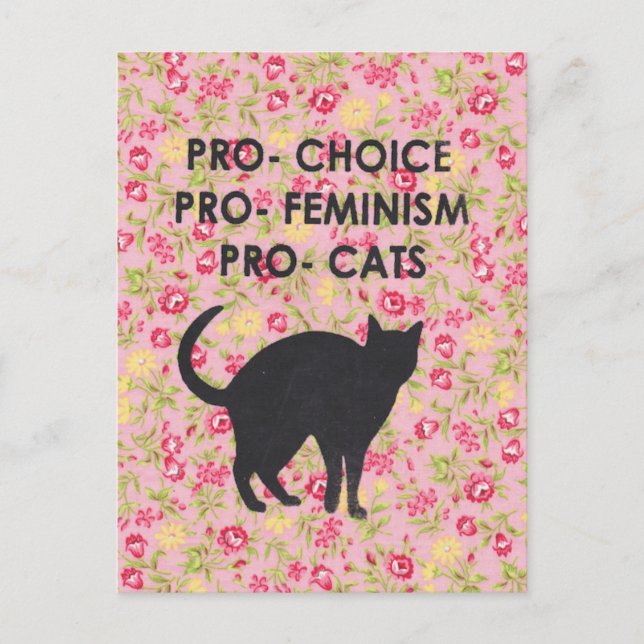 Postal Proabortista/feminismo/gatos (Anverso)