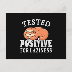 Postal Probado positivo para pereza Sloth