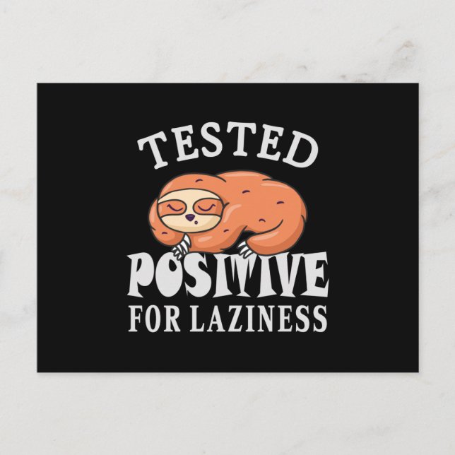 Postal Probado positivo para pereza Sloth (Anverso)
