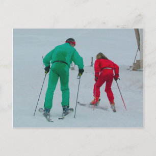Postal Probando la nieve