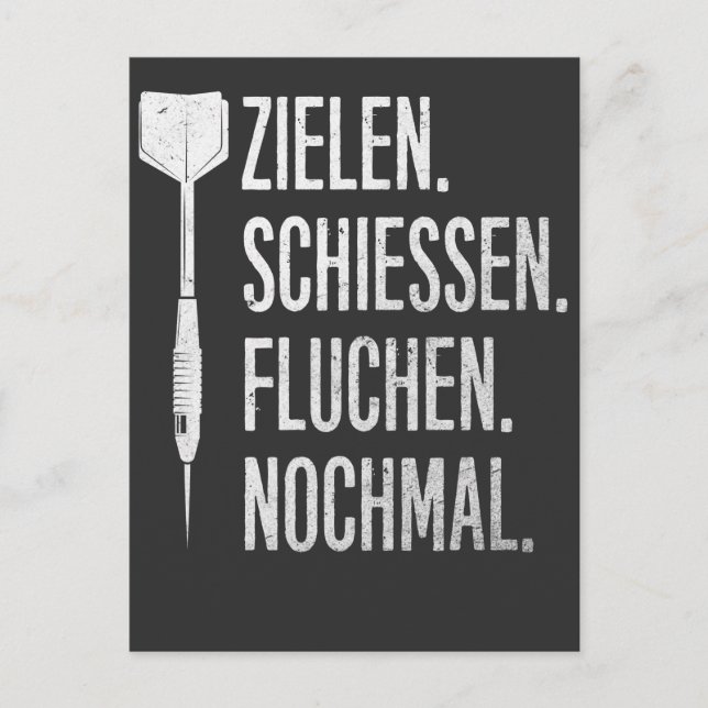Postal Problema de Lustiger Dart Spruch Dartpfeil (Anverso)