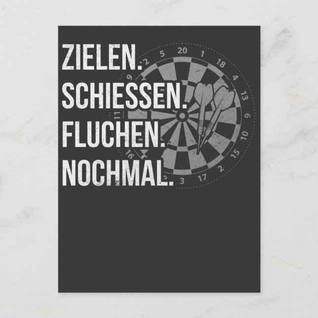 Postal Problema de Lustiger Dart Spruch Dartscheibe Dartp (Anverso)