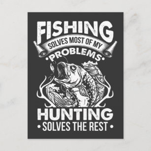 Postal Problemas de pesca y caza de peces Sarcásticos