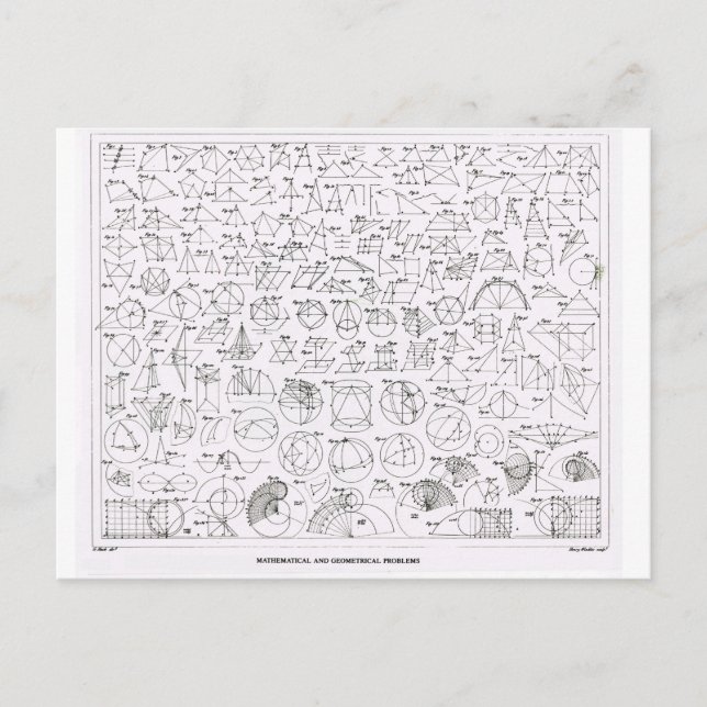 Postal Problemas matemáticos y geométricos (Anverso)