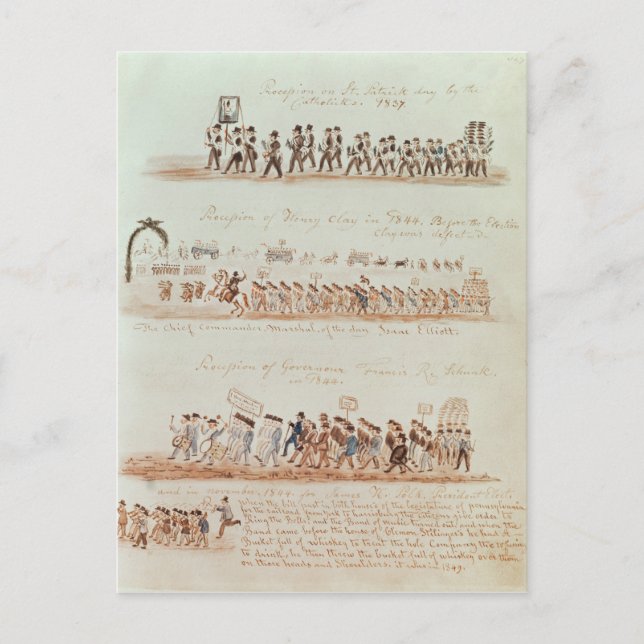 Postal Procesión del Día de San Patricio (Anverso)