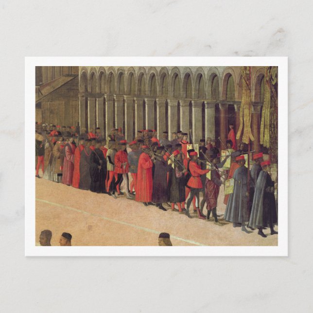 Postal Procesión en la Plaza de San Marcos, detalle de la (Anverso)