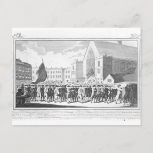Postal Procesión pacífica de los miembros protestantes