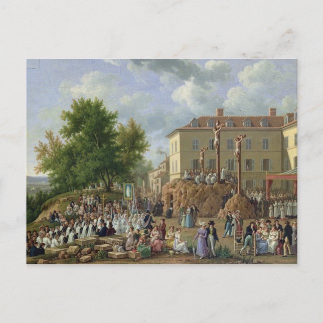 Postal Procesión religiosa a Mont Valerien, 1819 (Anverso)