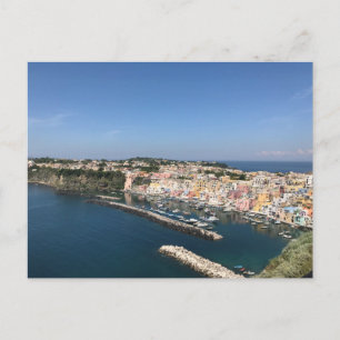 Postal Procida, isla mediterránea de Italia