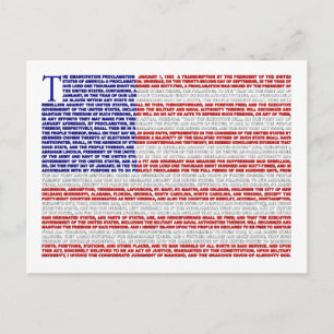 Postal Proclamación de emancipación