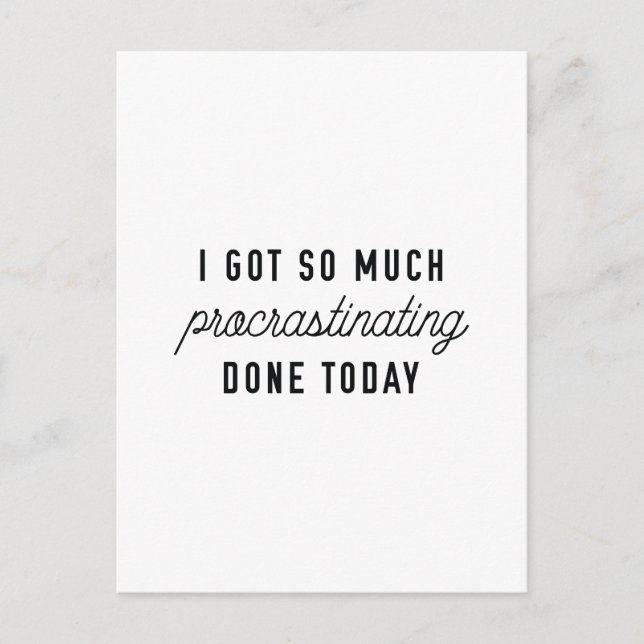 Postal Procrastinación (Anverso)