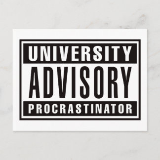 Postal Procrastinador de asesoría universitaria