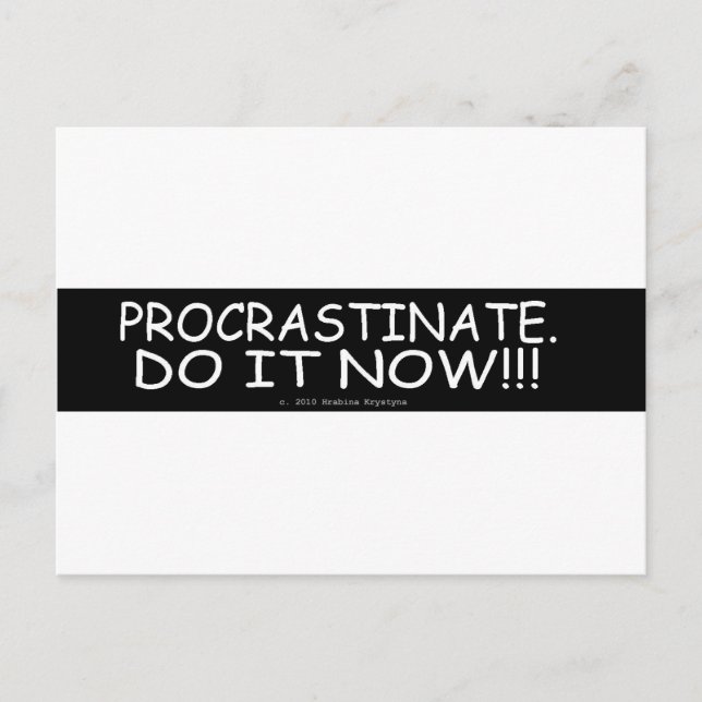 POSTAL PROCRASTINATO (Anverso)