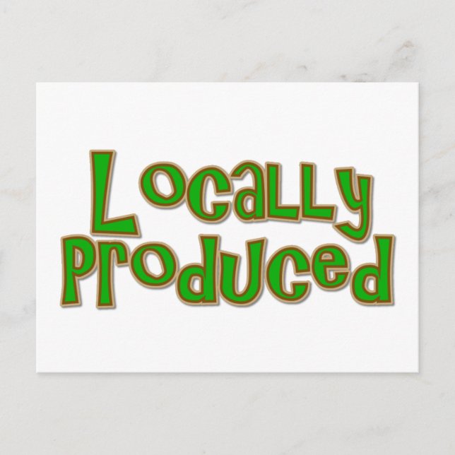 Postal Producido localmente (Anverso)