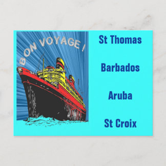 Postal Producto de diseño de viajes de estilo Art Déco Vi