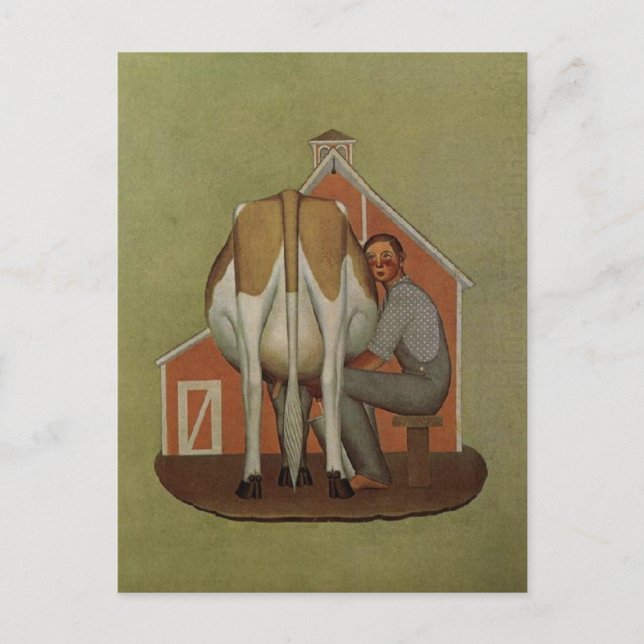 Postal Producto de Iowa por Grant Wood (Anverso)