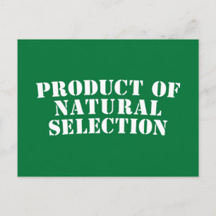 Postal Producto de la selección natural