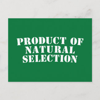 Postal Producto de la selección natural
