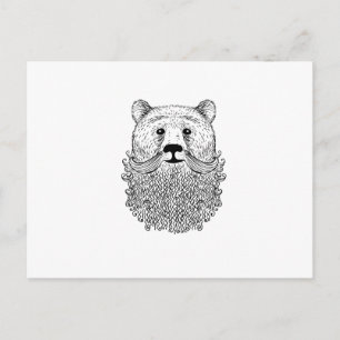 Postal Producto de oso con barba
