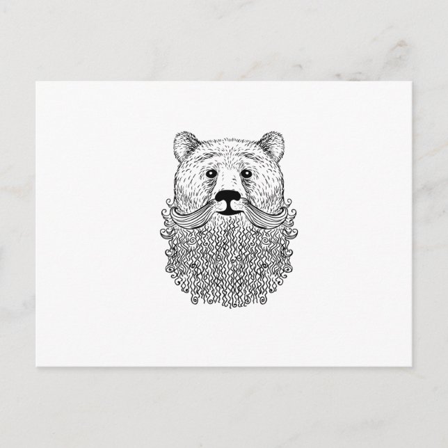 Postal Producto de oso con barba (Anverso)