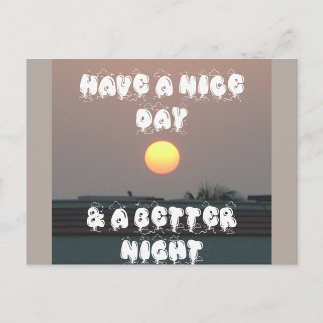 Postal Producto de Personalizar de Nice Day (Anverso)