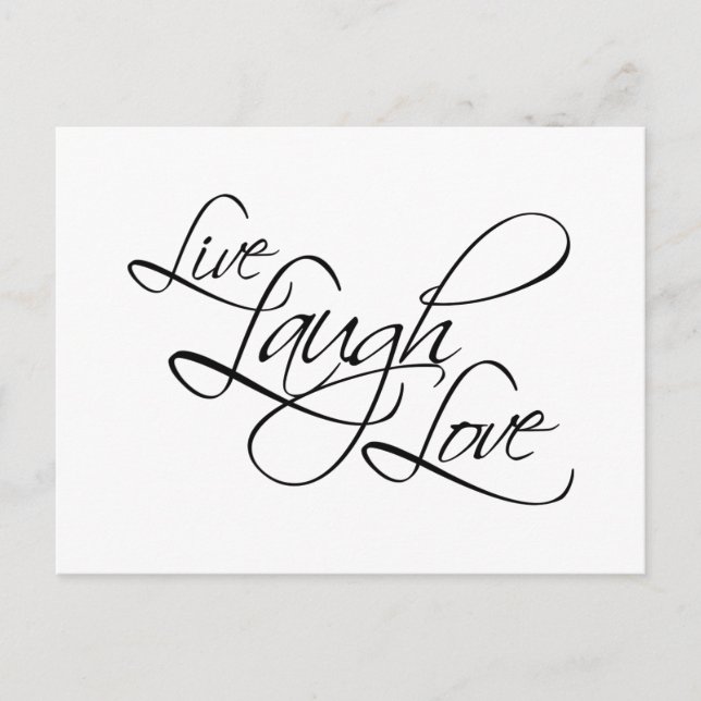 Postal Producto Personalizar de amor de Live Laugh (Anverso)