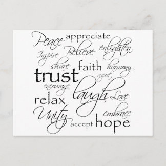 Postal Producto Personalizar de palabras positivas