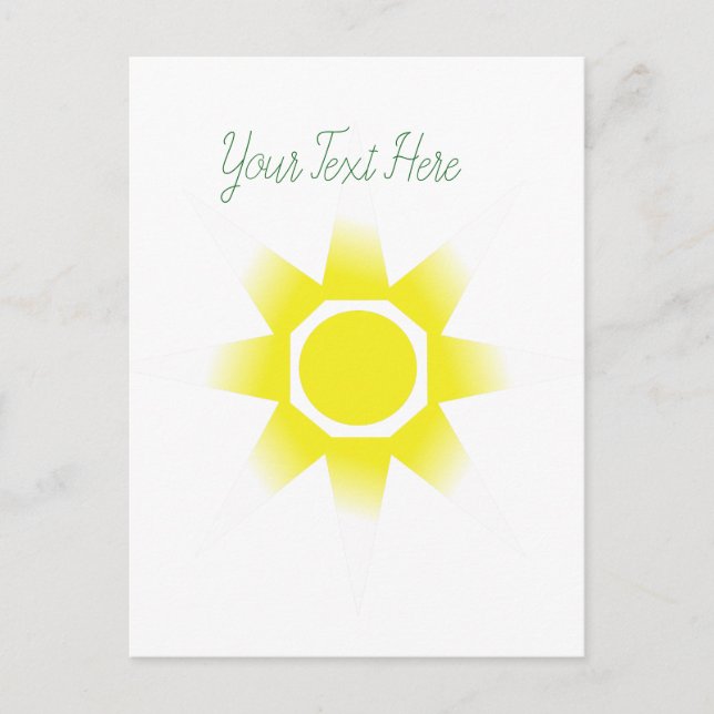 Postal Producto Sol Magia Blanco Amarillo (Anverso)