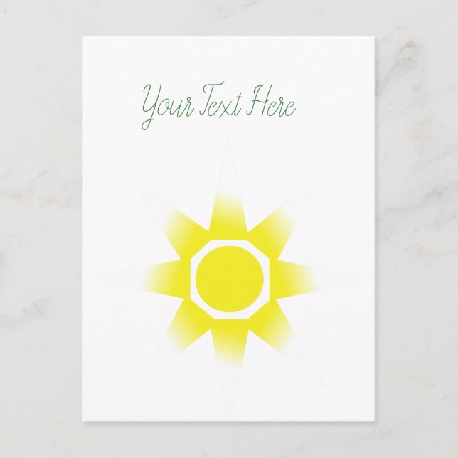 Postal Producto Sol Magia Blanco Amarillo (Anverso)