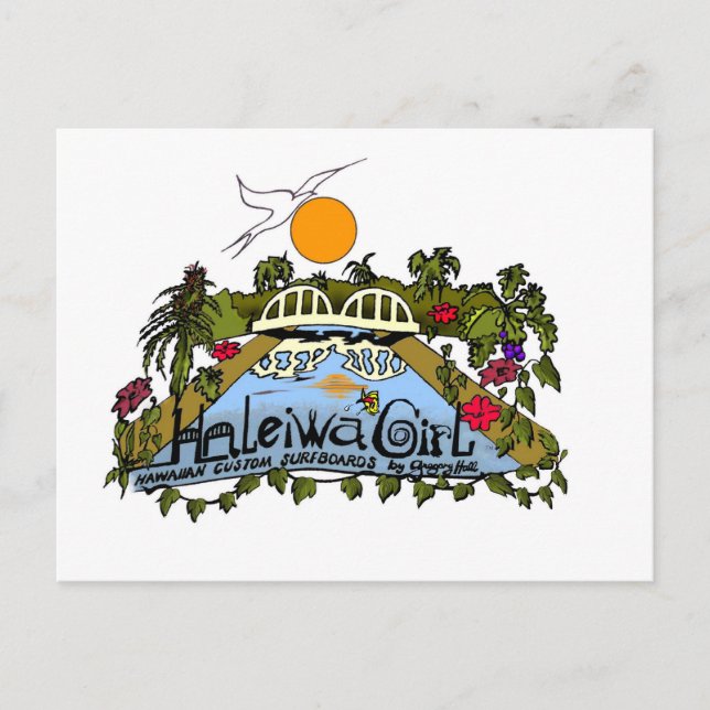 Postal Productos de Chica Haleiwa (Anverso)