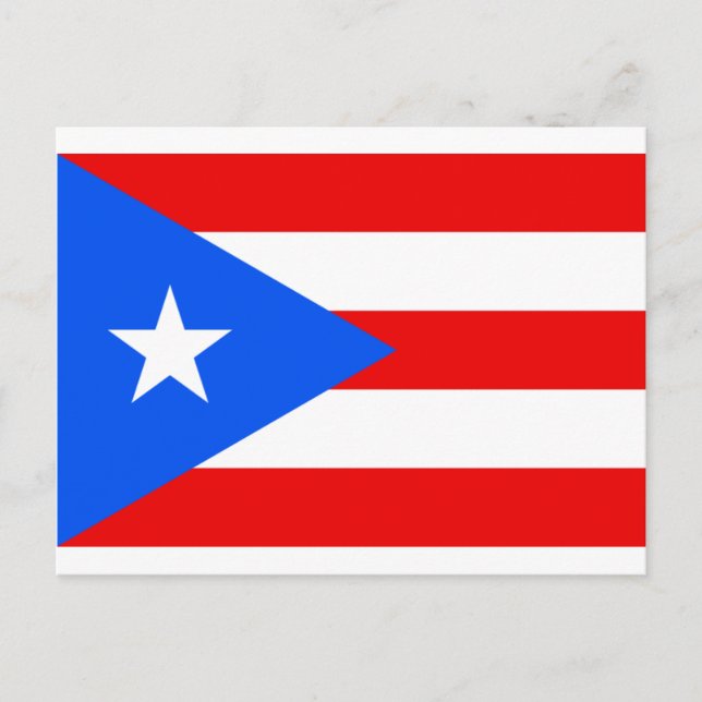 Postal Productos de la bandera de Puerto Rico (Anverso)