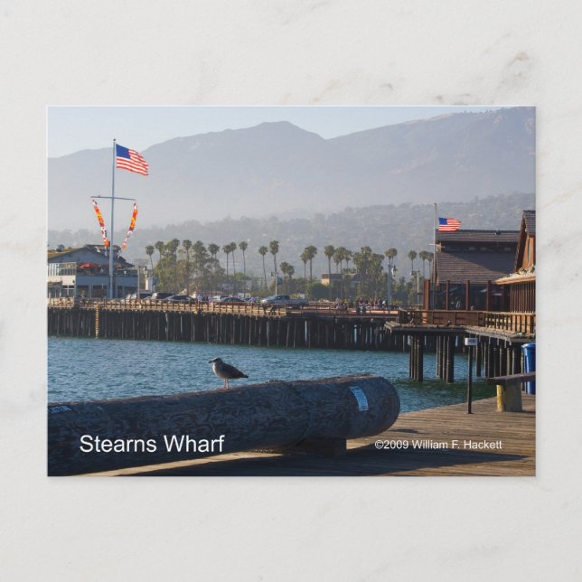 Postal Productos de muelle de Santa Barbara Stearns (Anverso)