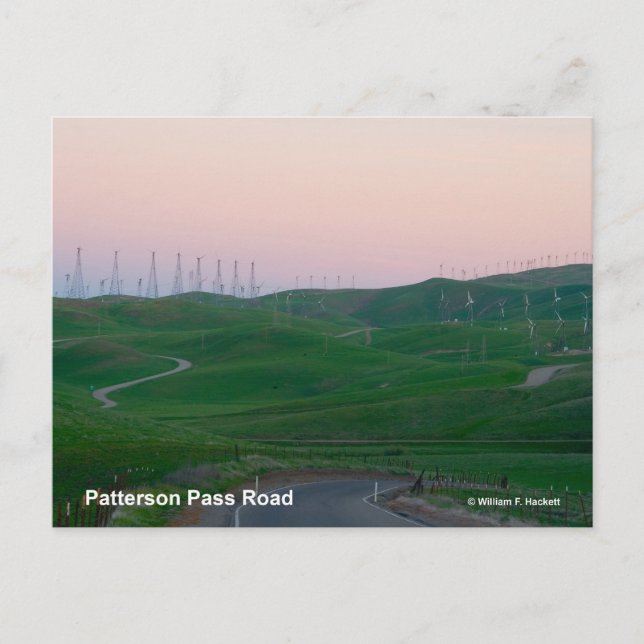 Postal Productos de Patterson Pass Road California (Anverso)